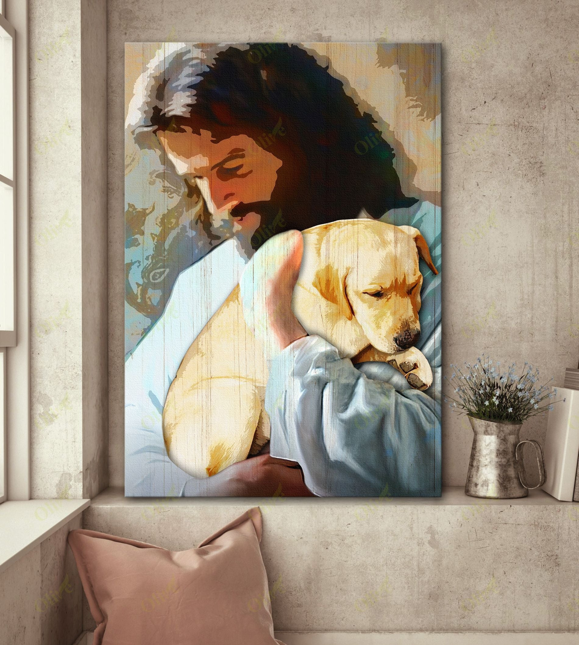 Labrador - In God's Arms Canvas Labrador Poster And Canvas Art Wall Decor