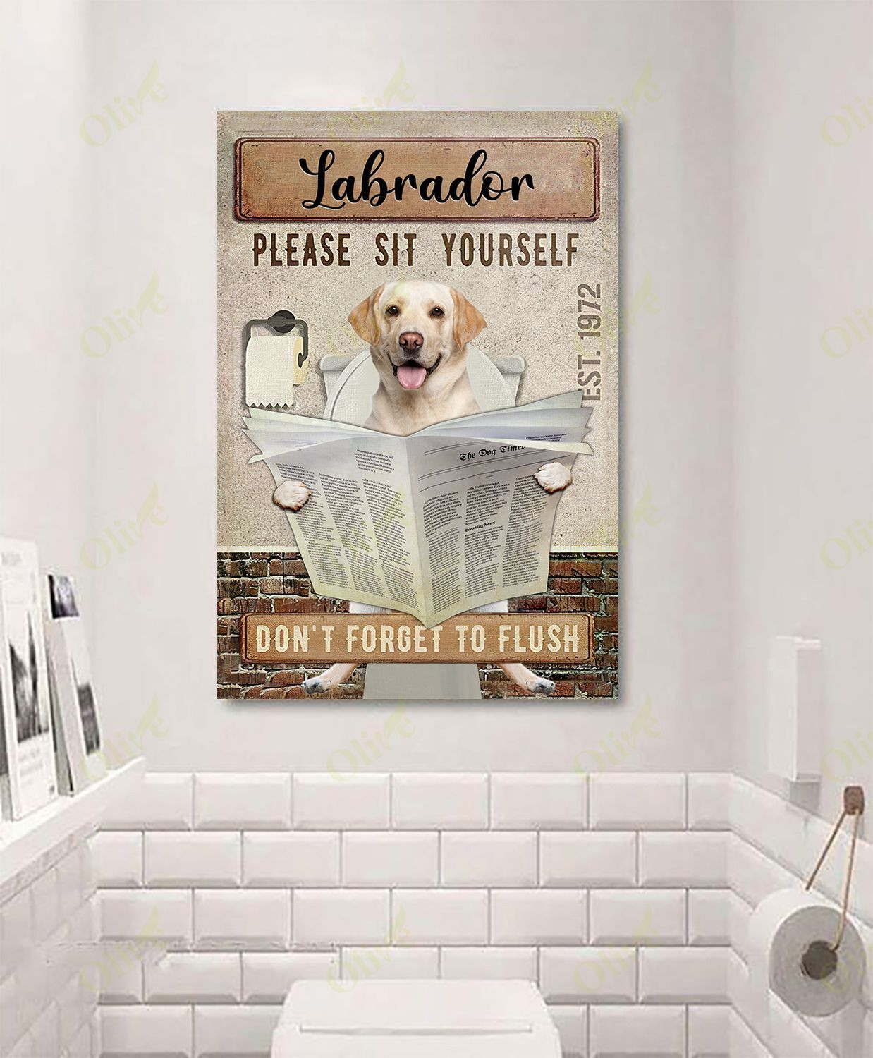 Labrador - Please Sit Yourself Poster And Canvas Art Wall Decor