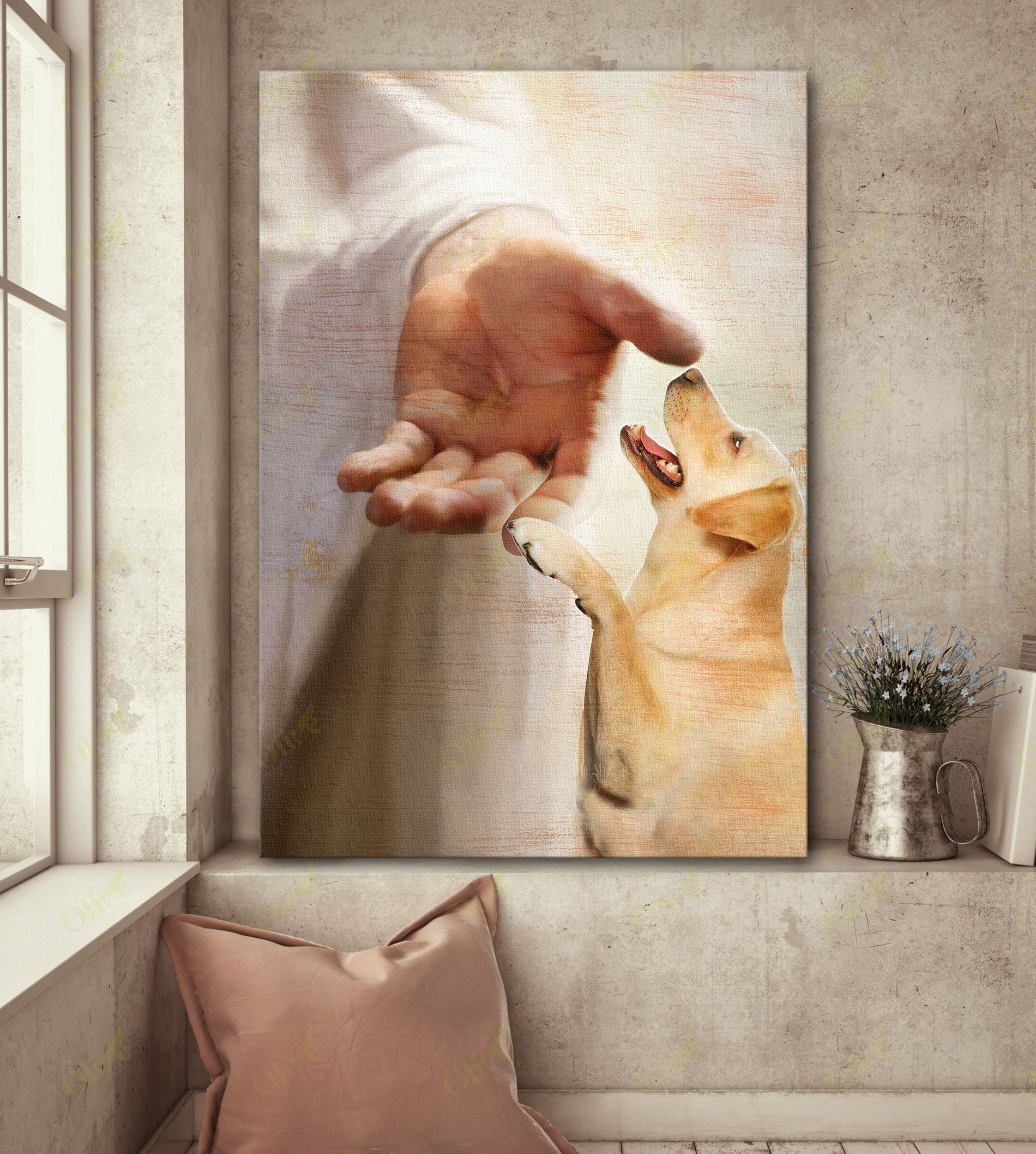 Labrador - Take My Hand Labrador Poster And Canvas Art Wall Decor