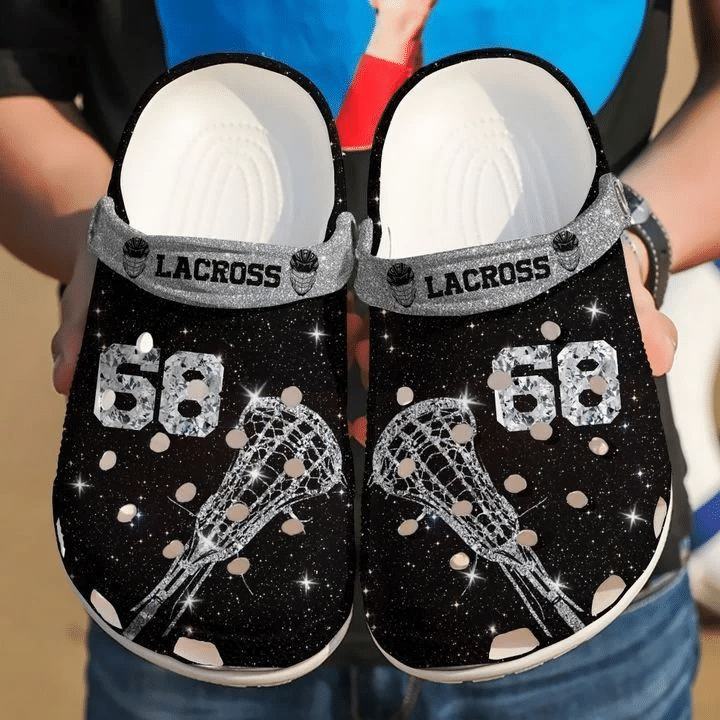 Lacrosse Personalized Attack Diamond Crocs Classic Clogs Shoes