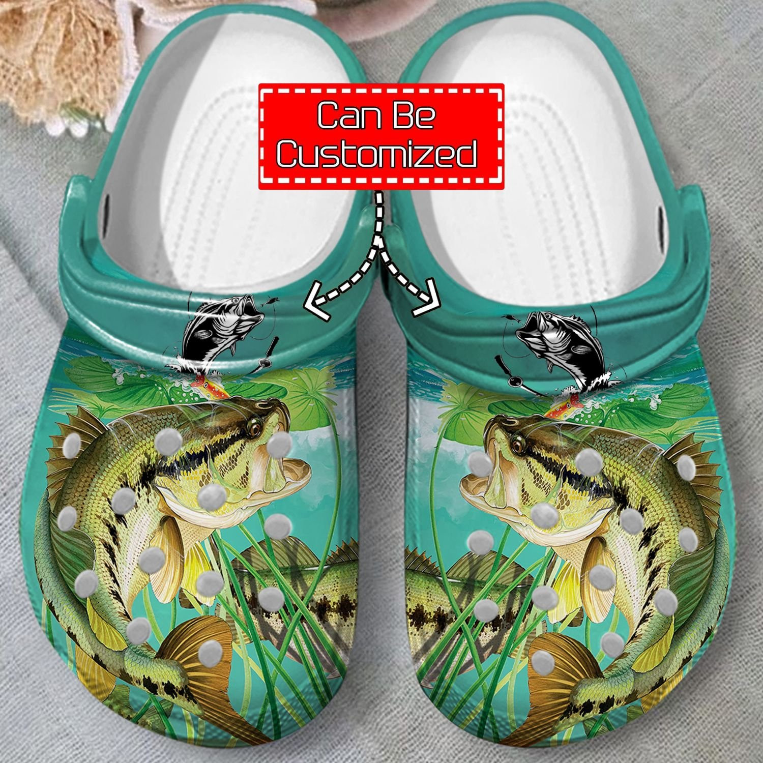 Largemouth Bass Crocs Clog Shoes Fishing Crocs