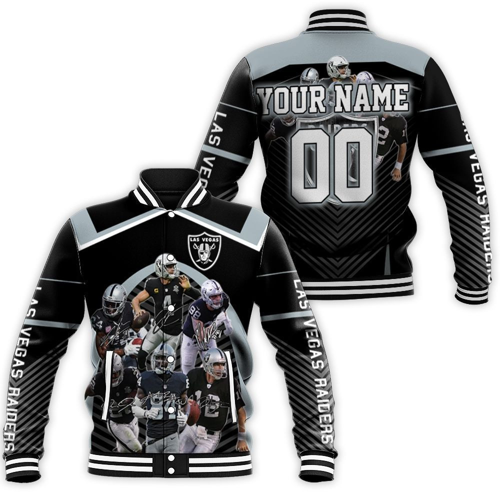 Las Vegas Raiders 3d Personalized Baseball Jacket for Men Women