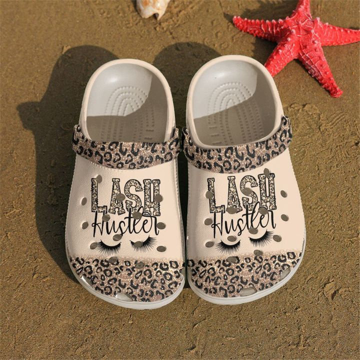 Lash Tech Hustler Gift For Fan Classic Water Rubber Crocs Clog Shoes Comfy Footwear