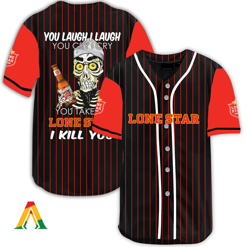 Laugh Cry Take My Lone Star Beer I Kill You Baseball Jersey Unisex Jersey Shirt for Men Women