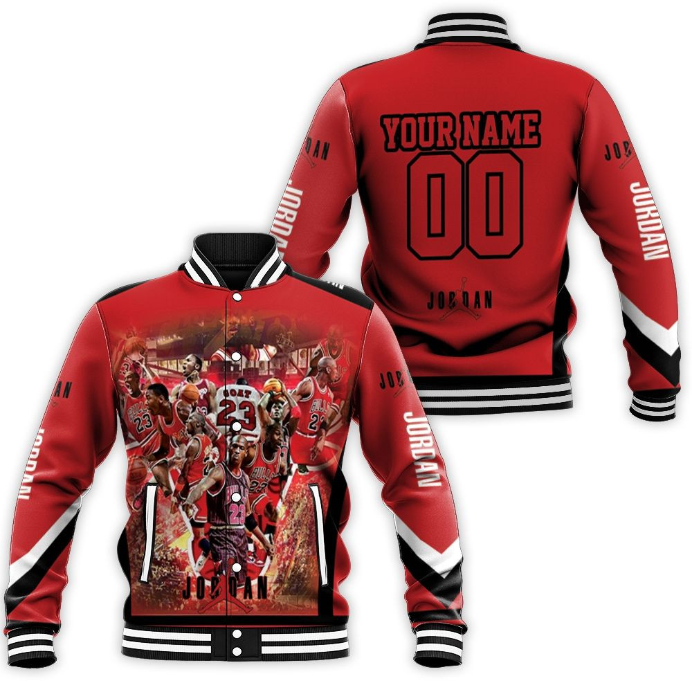 Legend Chicago Bulls 23 Michael Jordan Personalized Baseball Jacket for Men Women