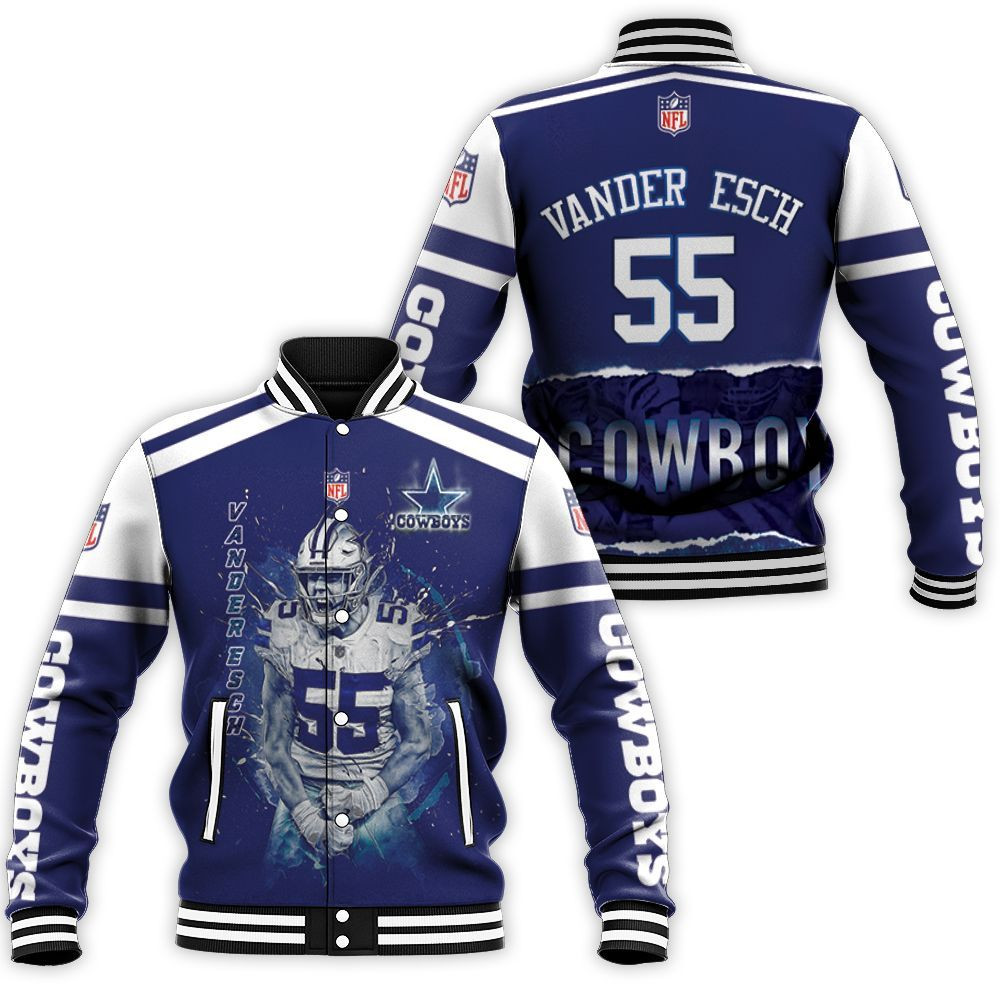 Leighton Vander Esch 55 Dallas Cowboys 3d Baseball Jacket for Men Women