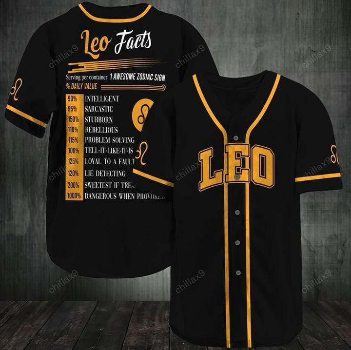 Leo Awesome Zodiac Facts 3d Personalized 3d Baseball Jersey l