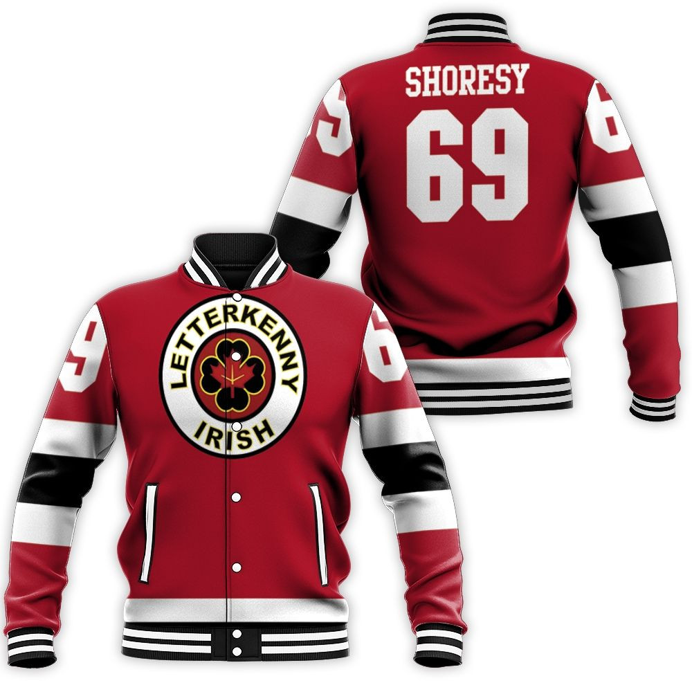 Letterkenny Irish Nhl Red Baseball Jacket for Men Women