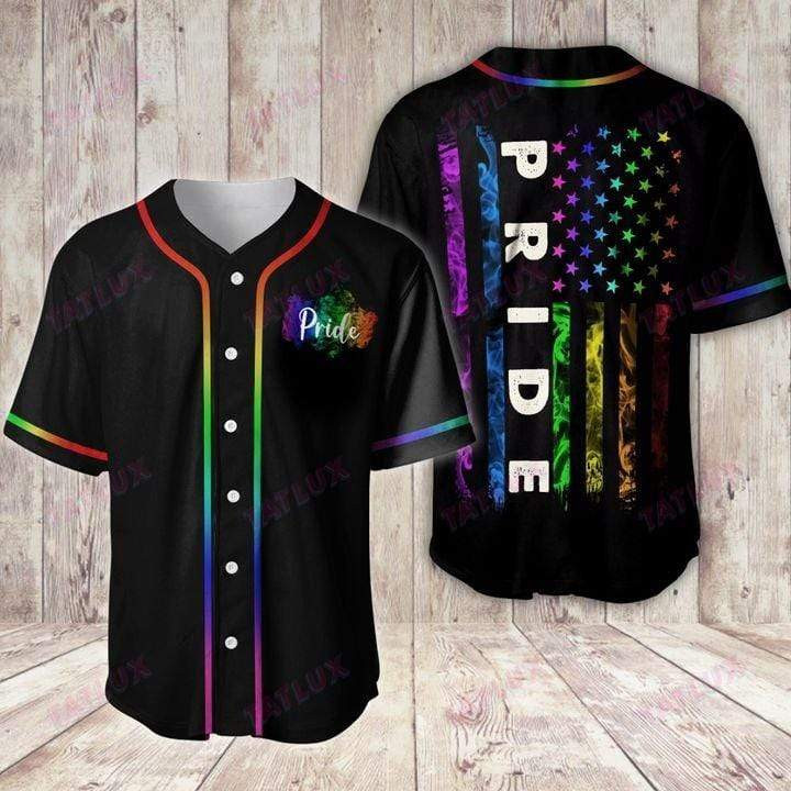 Lgbt Pride Flag Personalized 3d Baseball Jersey