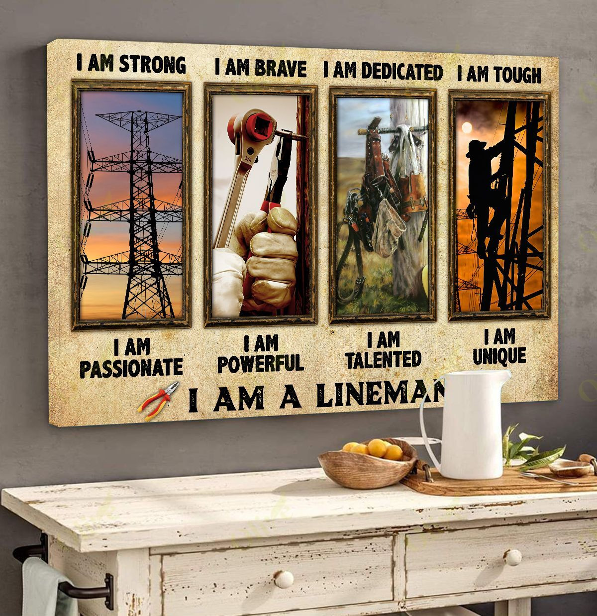 Lineman - I Am Unique Poster And Canvas Art Wall Decor