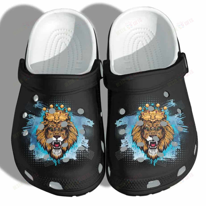 Lion Father Black King Crocs Classic Clogs Shoes
