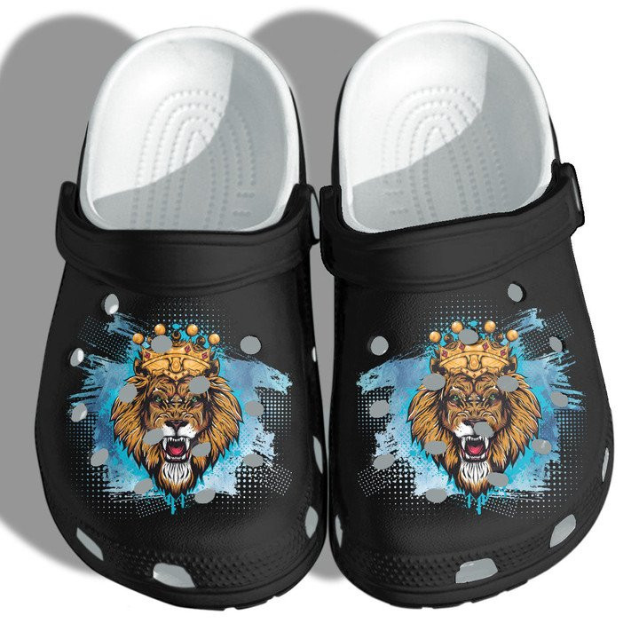 Lion Father Black King Shoes Black Lion Crocs Clogs