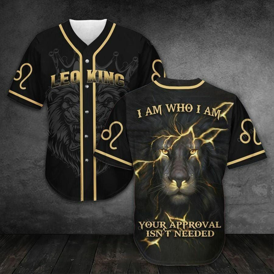 Lion King Proud Custom Zodiac Baseball Jersey, Unisex Jersey Shirt for Men Women