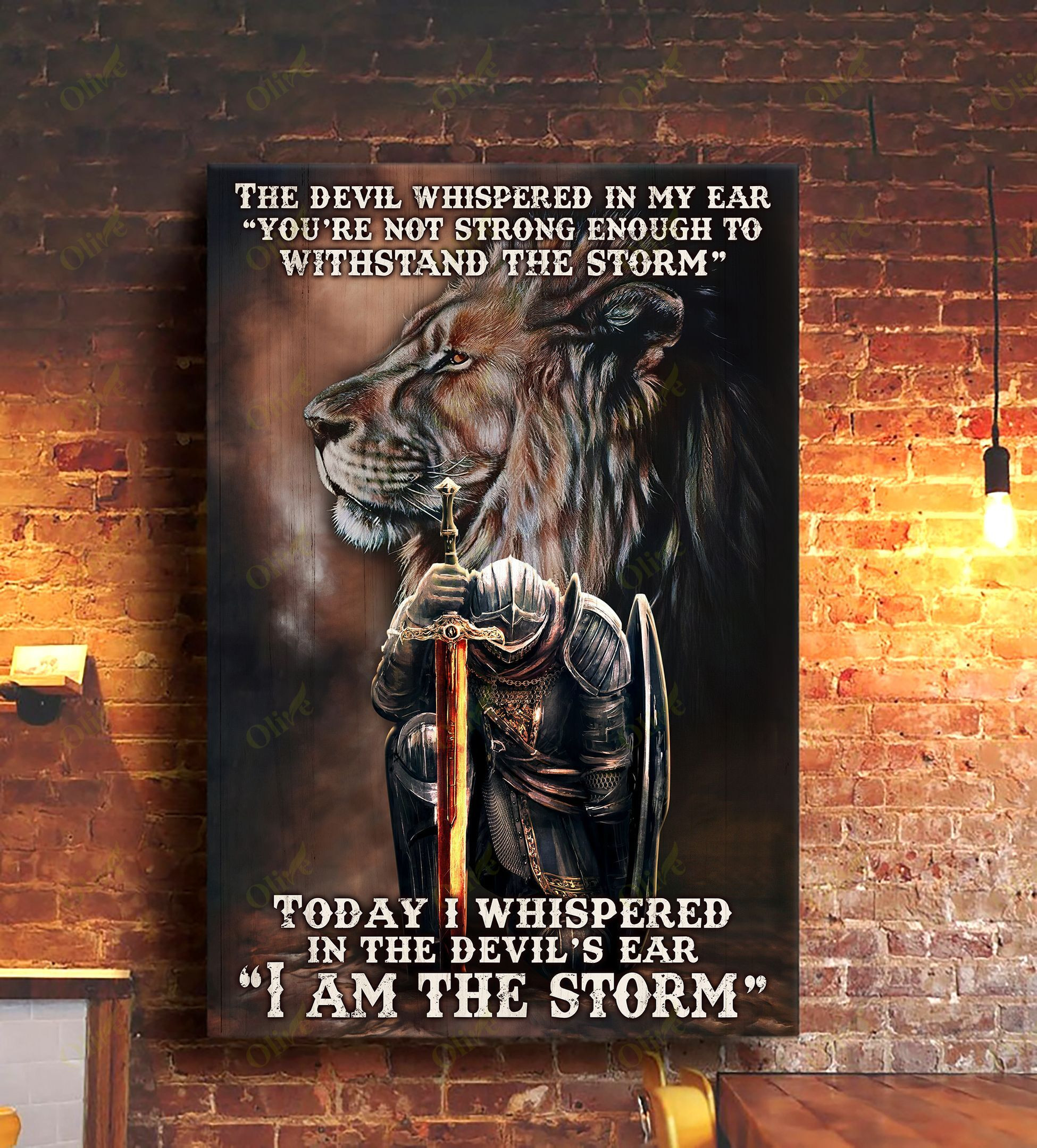 Lion - Tell The Devil That I Am The Storm Poster And Canvas Art Wall Decor