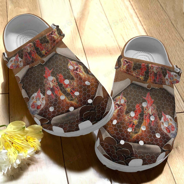 Little Barn With Big Chicken Crocs Classic Clogs Shoes