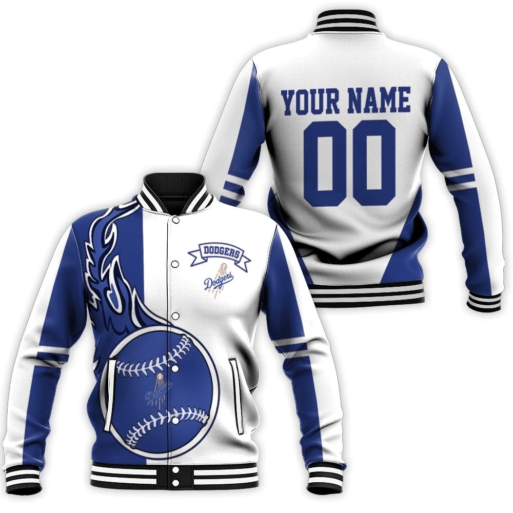 Los Angeles Dodgers 3d Personalized Baseball Jacket for Men Women