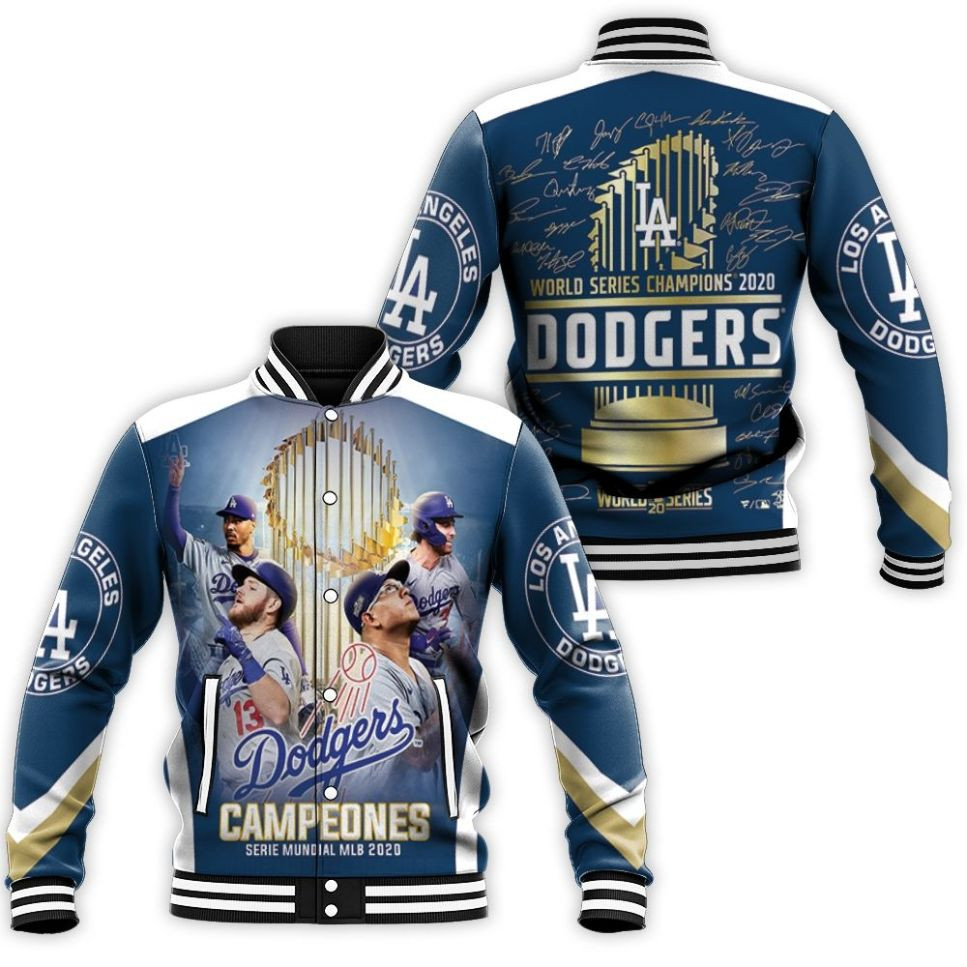 Los Angeles Dodgers Campeones Serie Mundial Mlb Baseball Jacket for Men Women