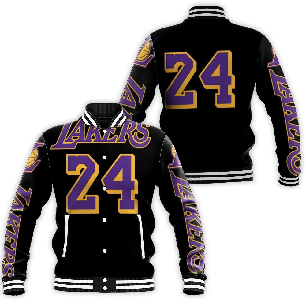 Los Angeles Lakers 24 Kobe Bryants Jersey Inspired Baseball Jacket for Men Women