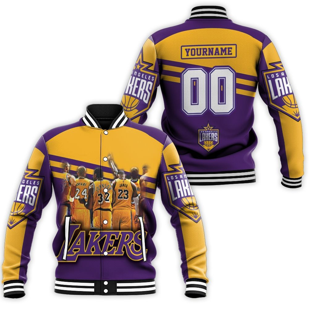 Los Angeles Lakers Logo Nba Western Conference Nba Baseball Jacket for Men Women