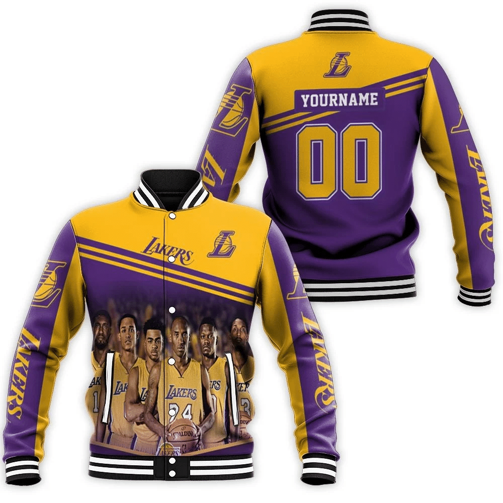 Los Angeles Lakers Nba Logo Western Conference Baseball Jacket for Men Women