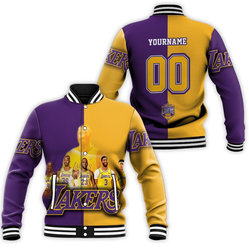 Los Angeles Lakers Nba Western Conference Baseball Jacket for Men Women