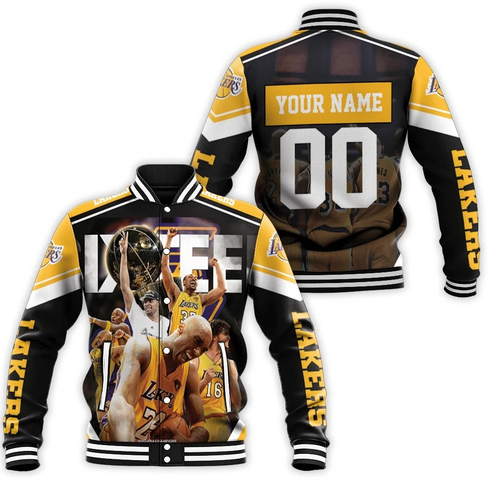 Los Angeles Lakers Sixteen Western Conference Personalized Baseball Jacket for Men Women