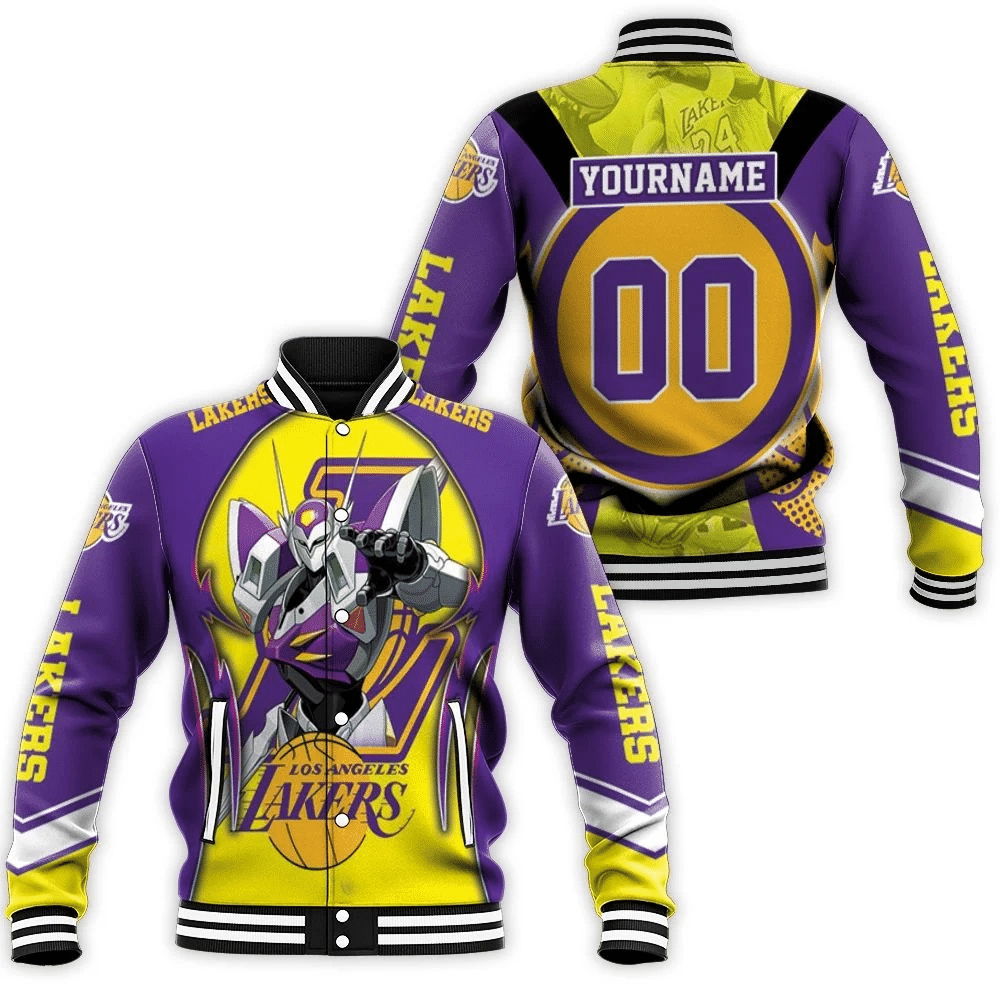 Los Angeles Lakers Western Conference Mashup Robot Baseball Jacket for Men Women