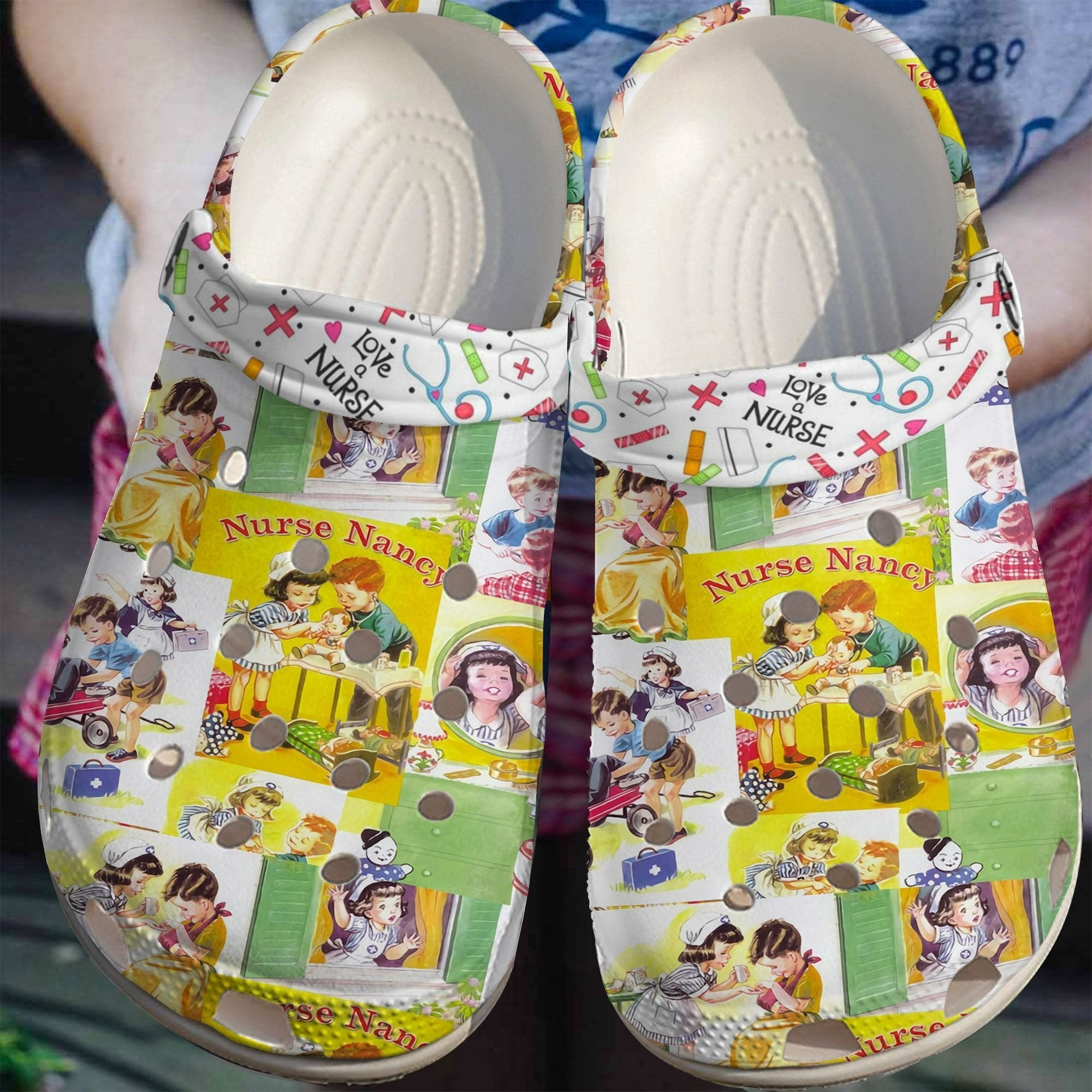 Love A Nurse Shoes Crocs Clogs Birthday Gift For Children