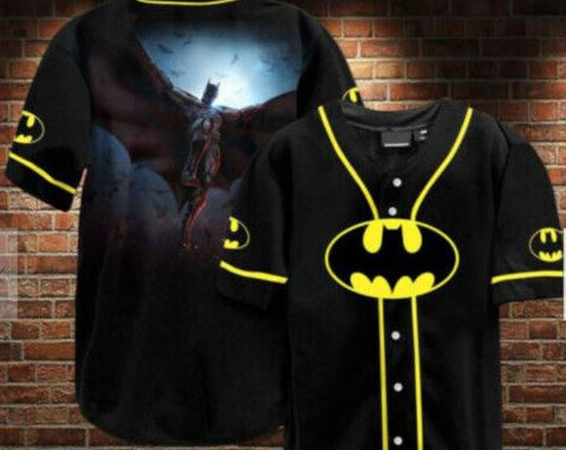 Love Batman Baseball Jersey Shirt Vintage Style Shirt Batman Shirt Shirt for Men