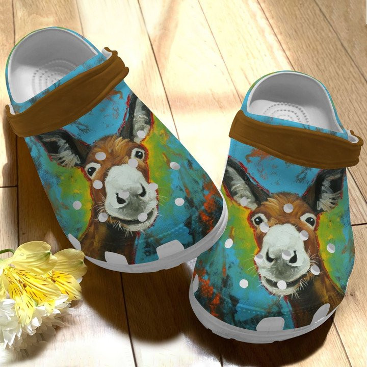 Lovely Donkey Shoes Funny Animal Farm Crocs Clogs Gift For Men Women LL