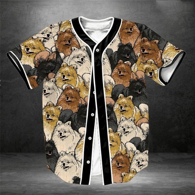 Lovely Pomeranian Gift For Lover Baseball Jersey