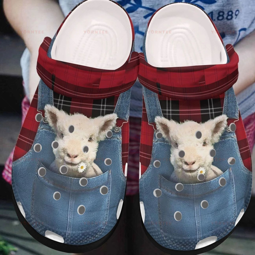 Lovely Sheep Jean Gift For Lover Rubber Crocs Clog Shoes Comfy Footwear