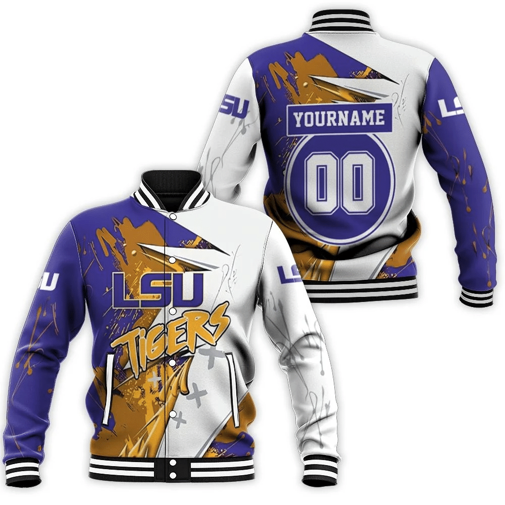 Lsu Tigers Ncaa For Lsu Fan 3d Personalized Baseball Jacket for Men Women