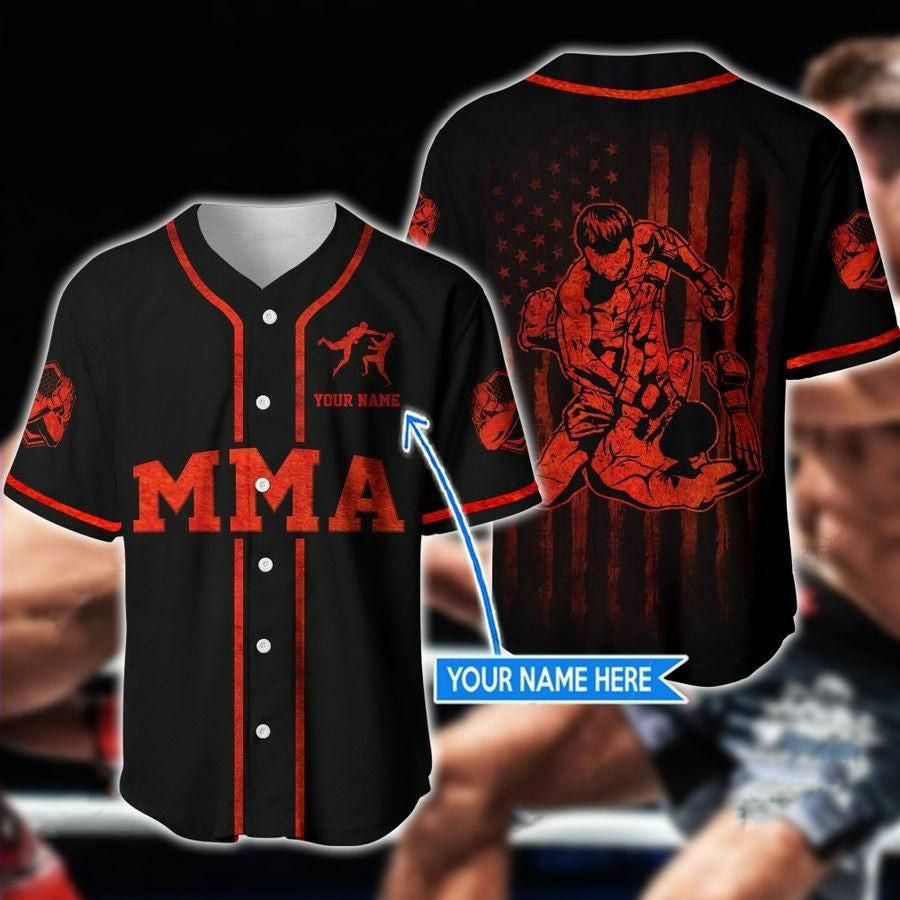 MMA Mixed Martial Arts Personalized Baseball Jersey