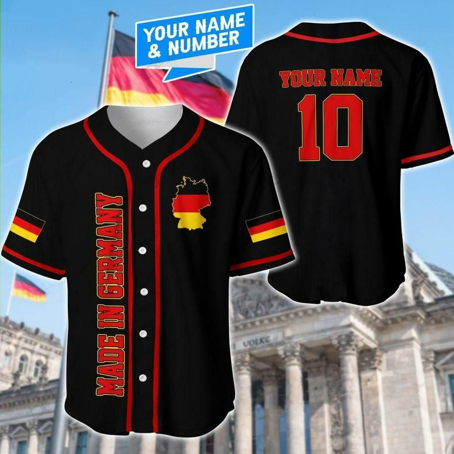 Made In Germany Personalized And Number Baseball Jersey