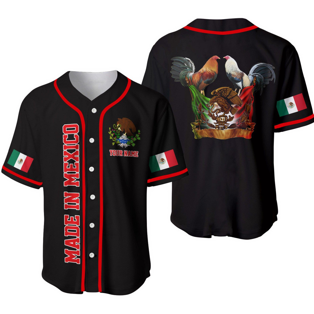 Made In Mexico Custom Name Baseball Jersey