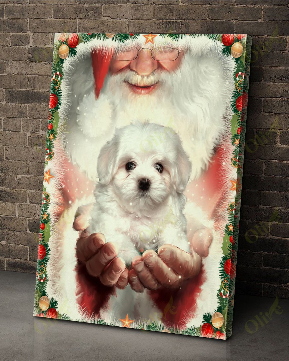 Maltese - Amazing Gift From Santa 2 Poster And Canvas Art Wall Decor