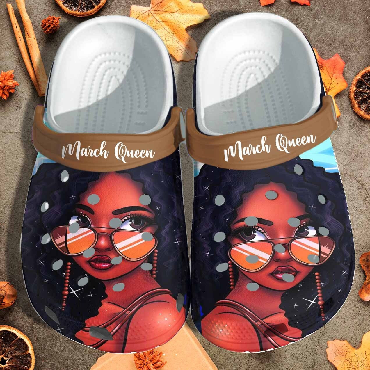 March Queen Shoes Clogs Crocs Gift For Black Princess