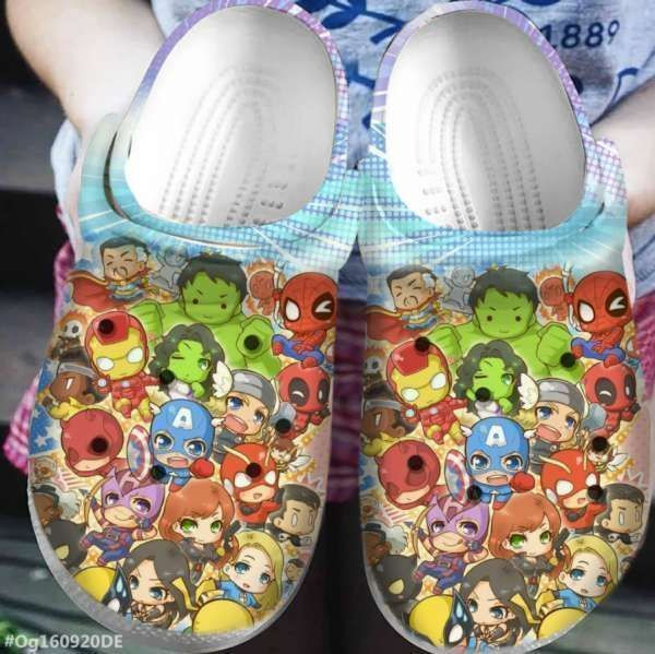 Marvel Heroes Chibi Crocs Clog Shoes