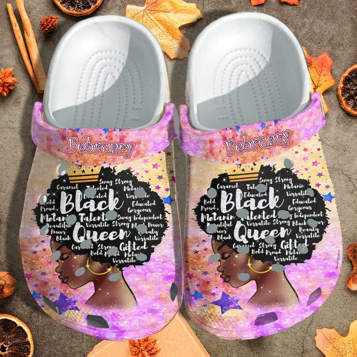Melanin Black Queen Personalized Shoes Clogs Crocs