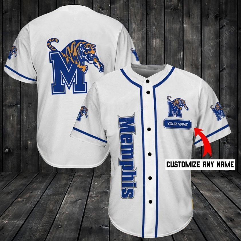 Memphis Tigers Personalized Baseball Jersey Shirt