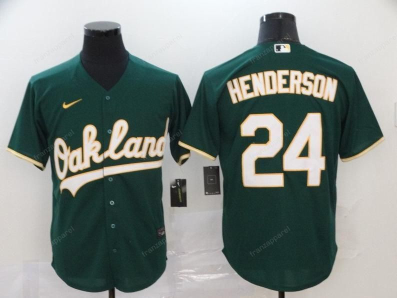 Mens Oakland Athletics 24 Rickey Henderson Personalized 3d Baseball Jersey