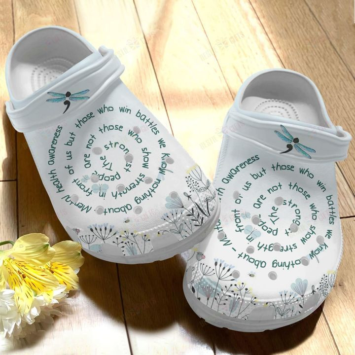 Mental Health White Sole Those Who Win Crocs Classic Clogs Shoes