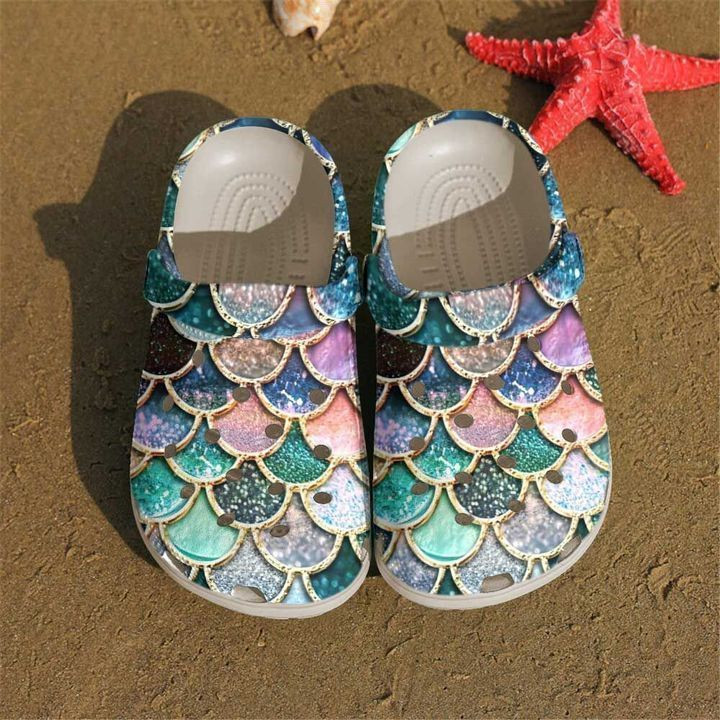 Mermaid Fin Crocs Classic Clogs Shoes