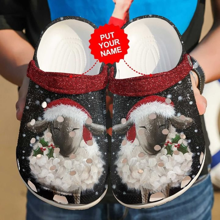 Merry Christmas Custom Crocs Clog Shoes Sheep Crocs