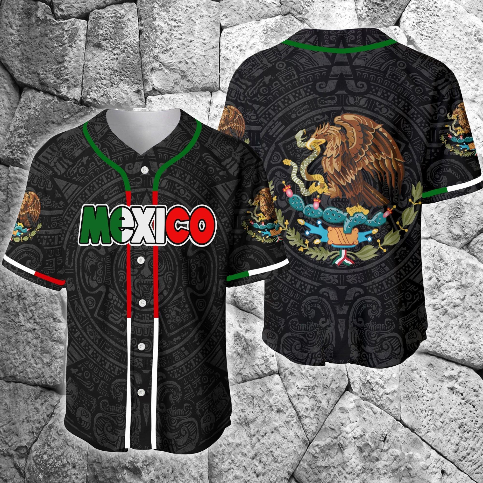 Mexico Eagle Baseball Jersey, Unisex Jersey Shirt for Men Women