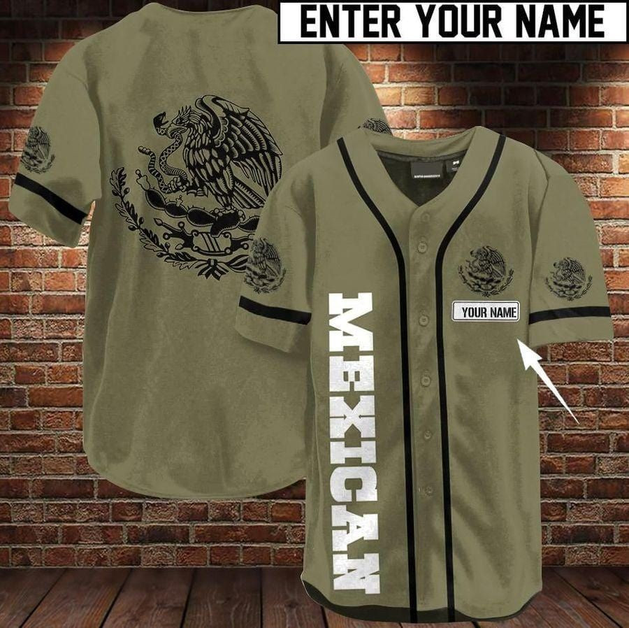 Mexico Mexican Green Custom Name Baseball Jersey V