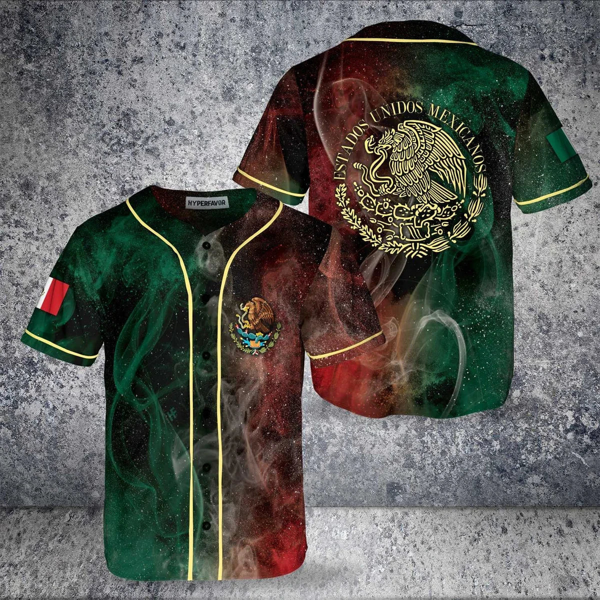 Mexico Symbol Smoke Baseball Jersey