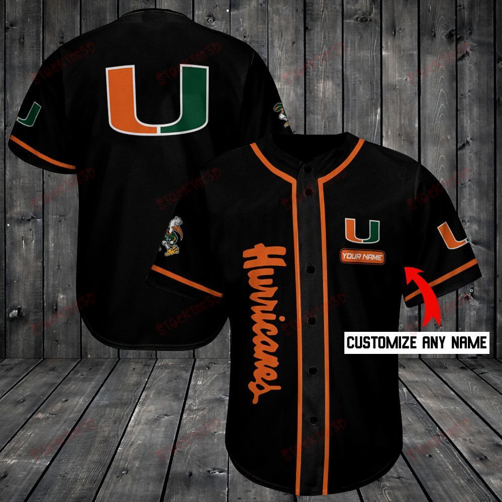 Miami Hurricanes Personalized Baseball Jersey Shirt 169 Unisex Jersey Shirt for Men Women