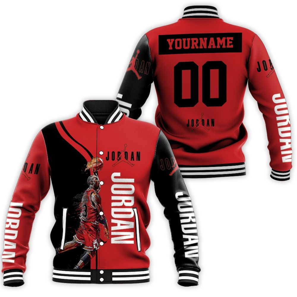 Michael Jordan 23 Chicago Bull Jump Shot Logo Baseball Jacket for Men Women